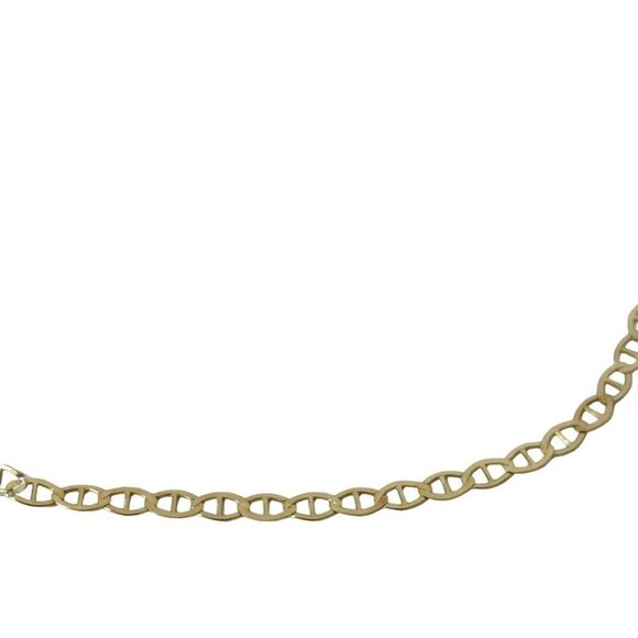 Gold Tone Link Chain Necklace 925 18" NEW W/O TAGS - Picture 3 of 5